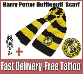 Harry Potter Hufflepuff Costume Dress Accessory Scarf Prop (free 
