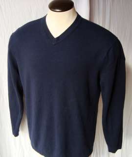 The North Face *Cotton/Wool* v neck golf sweater ~ mens L/XL  