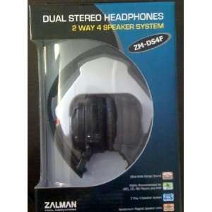  Zalman ZM DS4Black Dual Stereo Headphones (Black 