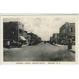   Reprint Arendell Avenue, Looking South. Zebulon, N.C