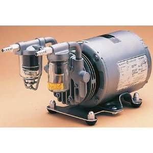 Gast Lubricated Rotary Vane Type Pressure/Vacuum Pump; 115V 60Hz, w 