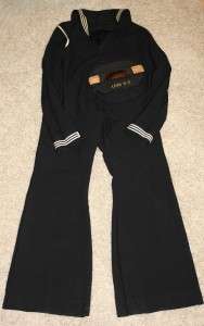 Vintage WWII U.S. Navy Dress Crackerjack Wool Uniform Top and Bottoms 