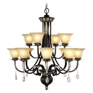 Livex 8149 40 Orleans 12 Light Chandeliers in Hand Rubbed Bronze With 