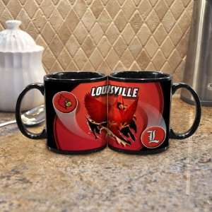   Louisville Cardinals 2 Pack 11oz Black Searle Mug: Sports & Outdoors