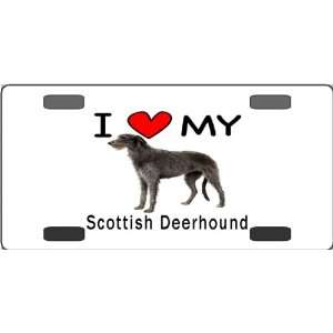  I Love My Scottish Deerhound Vanity License Plate 