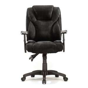  Sauder Gruga Fabric Ergonomic Chair in Black: Office 