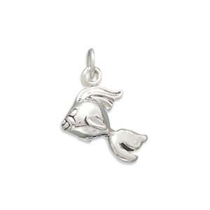  Sterling Silver Goldfish Charm: Jewelry