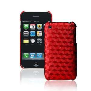  Cube series Case for iPhone 3G/3GS Red Cell Phones 
