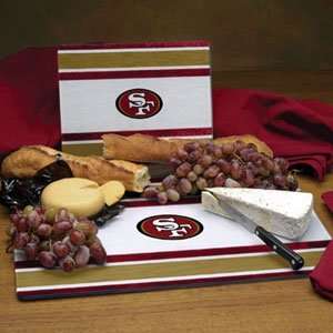    San Francisco 49ers Glass Cutting Board Set