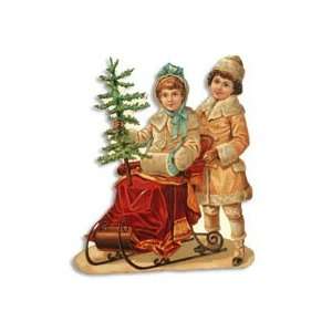  Winter Children with Tree Easel Card