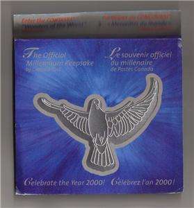 2000 MILLENNIUM DOVE AND STAMP SET as issued by the Royal Canadian 