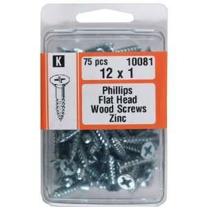  Midwest Phillips Flat Head Wood Screw, 12 x 1 Home 