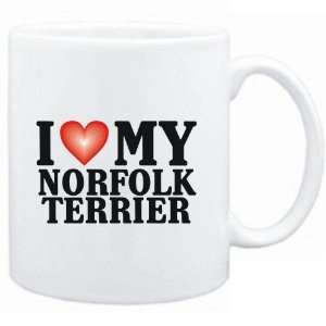    Mug White  I LOVE Norfolk Terrier  Dogs