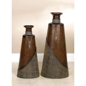  Tuscan Metal Decorative Floor Vase Set: Home & Kitchen