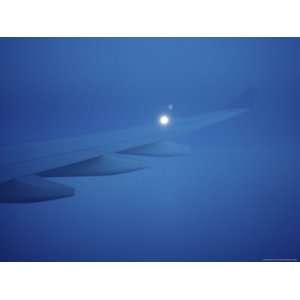  Wing of Airplane , Blue Hour, Copenhagen, Denmark 