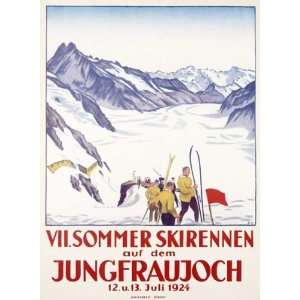  Austrian VII Summer Glacier Ski Poster by Alfred Cardinaux 