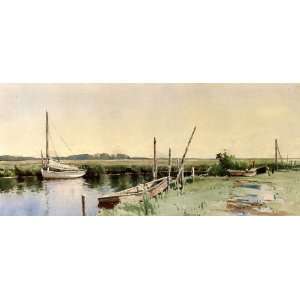 Hand Made Oil Reproduction   Alfred Thompson Bricher   32 x 14 inches 