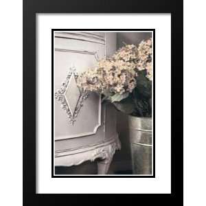 Sakimoto Framed and Double Matted 20x23 Vintage Flowers III Hydrangea 