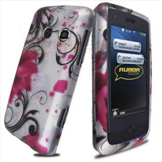 Pink Flower Hard Case Cover for LG Rumor Touch LN510  