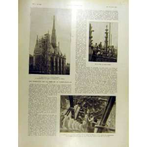  1930 Sainte Chapelle Tower Restoration Building Print 