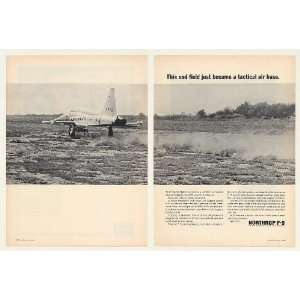   Aircraft Sod Field Landing 2 Page Print Ad (46317)