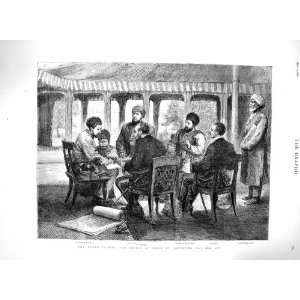  1879 Ameer Signing Treaty Peace Gandamak Khan Shah Men 