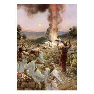  Elijahs sacrifice at Mount Carmel Giclee Poster Print 