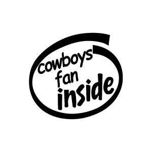  Cowboys Fan Inside Vinyl Graphic Sticker Decal