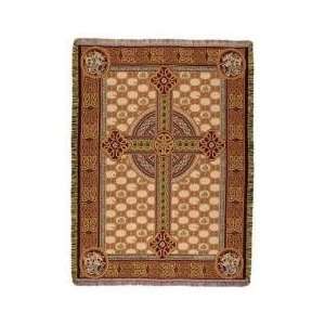 Irish Celtic Cross Tapestry Throw Blanket 50 x 60 **Made in the USA