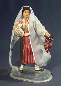 Vintage Romanian Folk Costume Doll ethnic blouse peasant ARTA CRISANA 