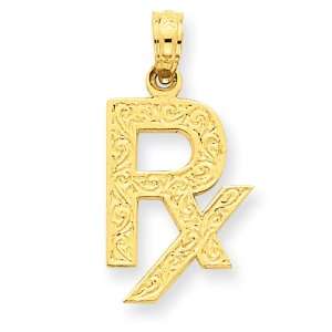 14k Prescription Symbol RX Pendant Jewelry