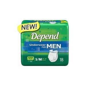  Depends Underwear for Men   Small   Case of 72 Health 