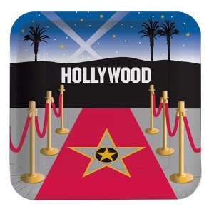  Hollywood Themed Square Paper Luncheon Plates: Toys 