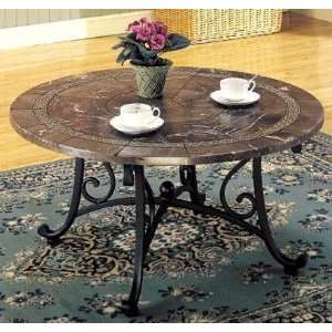  Bernadette Coffee Table in Red Brown Finish: Home 