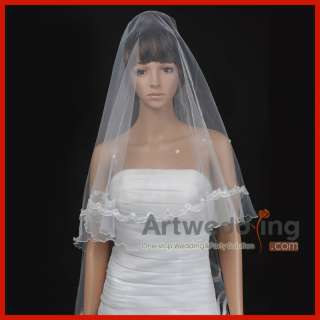 118 2T White Cathedral Long Bridal Wedding Veil Train New 118  