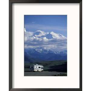  Mt. McKinley and RV, Denali National Park, Alaska, USA 