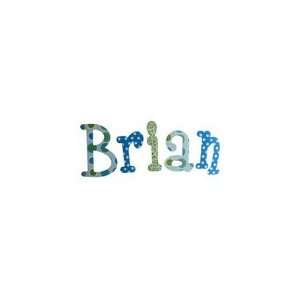  Green & Blues Wooden Wall Letters: Baby