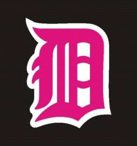 Detroit Tigers Cell, Ipod Decal Sticker Pink 1.4 #20u  