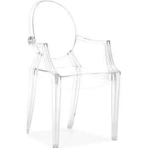  Zuo 106104 Anime Acrylic Dining Chair in Transparent   Set 