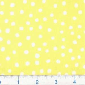  45 Wide Sunday Bloomers Dots Yellow Fabric By The Yard 