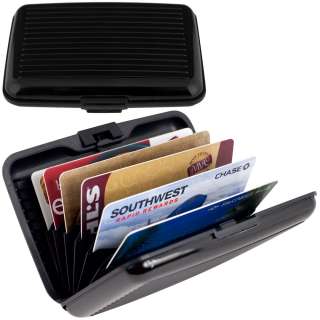 Aluminum Credit Card Wallet   RFID Blocking Case   6 Different Colors 