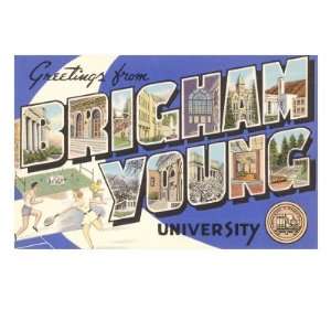  Greetings from Brigham Young University, Utah Giclee 
