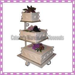 TIER SQUARE CAKE STAND WEDDING CAKE STAND, 23 H. NEW  