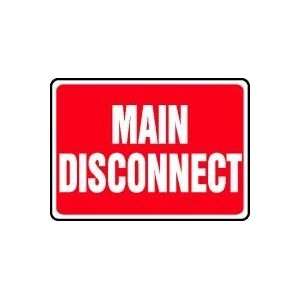  MAIN DISCONNECT 10 x 14 Aluminum Sign
