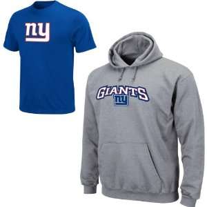   York Giants Big & Tall Hood & T Shirt Combo 3X Big: Sports & Outdoors