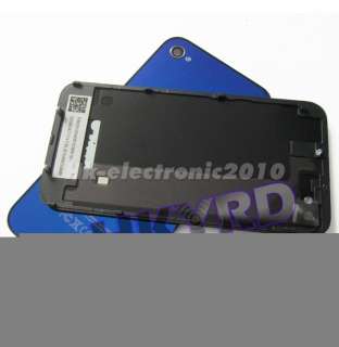 Blue Plating Mirror Back Cover Housing+Heat sink For Iphone 4S  