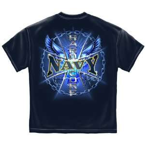  Hard Core Navy   Military T Shirt