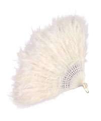 White Feather Fan   Show Girl Costume Accessories  