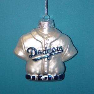  3.25 GLASS LOS ANGELES DODGERS JERSEY ORNAMENT 