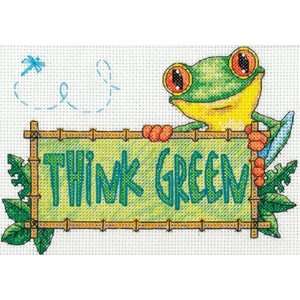  Think Green Mini Counted Cross Stitch Kit: 7x5 